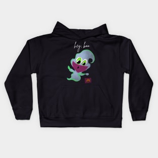 Hey, Boo - Cute Ghost Kids Hoodie